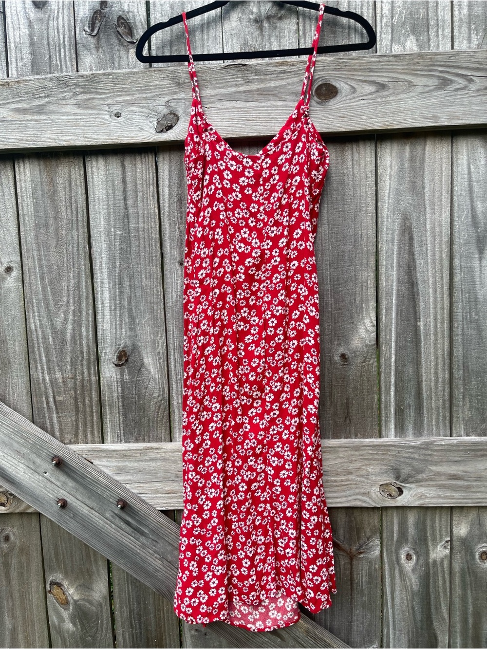 Reformation Red Daisy Slip Dress Sz 2 - Picture 6 of 11